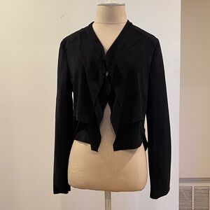 Elegant Black Faux Suede Women's Jacket
